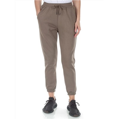 E752 GRAY/BEIGE Брюки спортивные утепленные женские (хлопок 95%, полиэстер 5%)