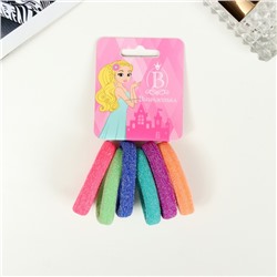 Резинки для волос «Махрушка», набор 6 шт., блеск