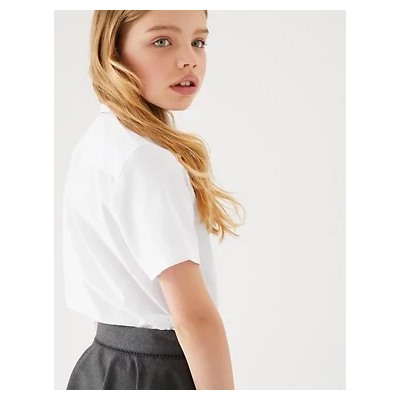 3pk Girls' Easy Iron School Shirts (2-16 Yrs)