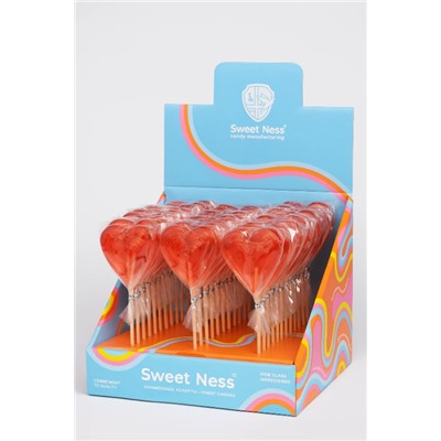 Карамель леденцовая "Сердце SUPER FOOD" с кусоч. ягод ш/б 36шт х 30г (малина), ср.г. до 14.02.26