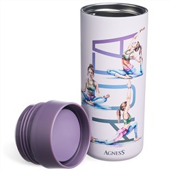 ТЕРМОКРУЖКА YOGA 350 МЛ, КОЛБА НЕРЖ.СТАЛЬ 18/10