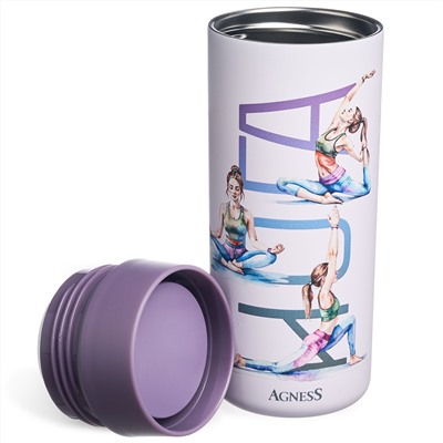 ТЕРМОКРУЖКА YOGA 350 МЛ, КОЛБА НЕРЖ.СТАЛЬ 18/10