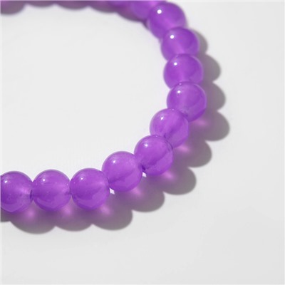 Браслет ассорти «Друиды» мелирий, цвет серо-фиолетовый, шар №8