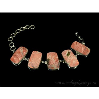 Браслет с яшмой уральской, 19,5см.