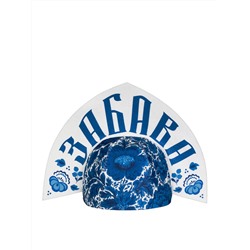Шапка банная "Кокошник "Гжель" с принтом, войлок синтетический