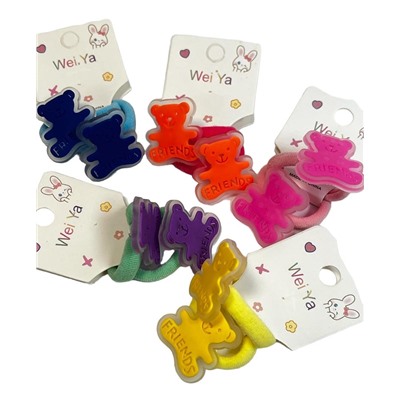 Резинки детские (мишки) 10 шт (5 пар) РД 16