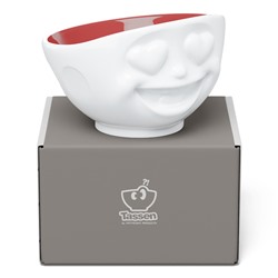 Чаша Heartful, 500 мл, белая/красная