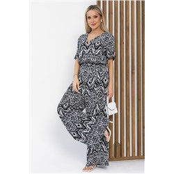 Комбинезон Сайрес (черно-белый) К13615-7М