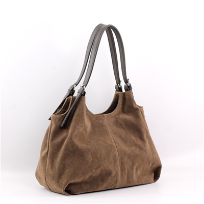 Сумка 456 эко-замша шоколад НОВИНКА