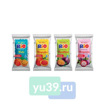Салфетки влажные RIO Фрукты 15 шт