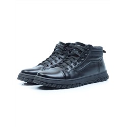 05-M990-2 BLACK Ботинки зимние мужские (искусственная кожа, искусственный мех)