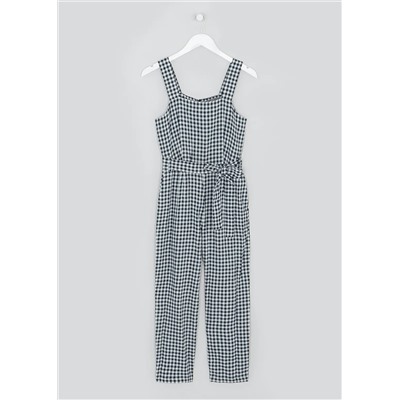 Sleeveless Gingham Jumpsuit