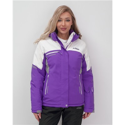 Горнолыжный костюм женский зимний УЦЕНКА фиолетового цвета 02810F