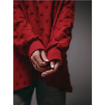 Свитшот Ребекка махра бордо Лт