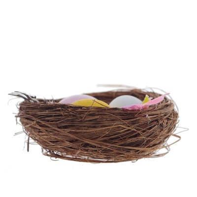 GAEM Изделие декоративное "Гнездо пасхальное" (блок 12 шт), L5,5 W5,5 H2,5 см, 4в.