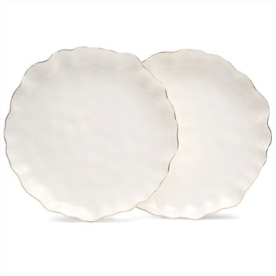 НАБОР ТАРЕЛОК ЗАКУСОЧНЫХ LEFARD "CHARM" 2 ШТ. 20*3 СМ (С ЗОЛОТОЙ ЛИНИЕЙ)