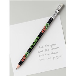 Карандаш ч/графитный с ластиком "My game-1", с голографческой пленкой