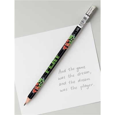 Карандаш ч/графитный с ластиком "My game-1", с голографческой пленкой