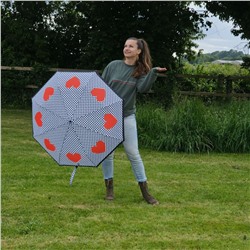 L354-4486 LoveHeartSpot (Сердце) Зонт женский механика Fulton