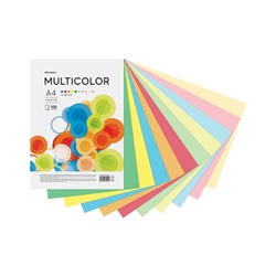 Бумага цветная OfficeSpace "Multicolor", А4, 80г/м2, 100л., (10 цветов)