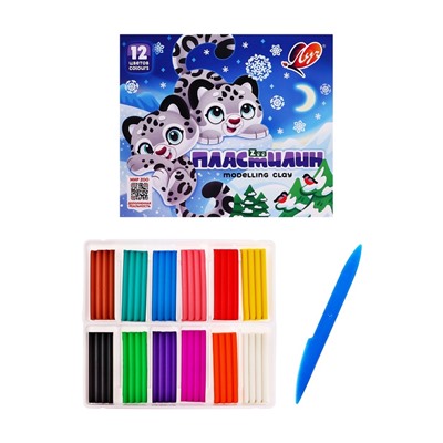 Пластилин 12 цветов 180 г ZOO