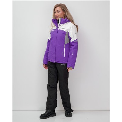 Горнолыжный костюм женский зимний УЦЕНКА фиолетового цвета 02810F