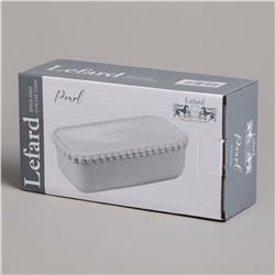ПАШТЕТНИЦА LEFARD "PEARL" С КРЫШКОЙ ПРЯМОУГ. 18,5*9,5*5,5 СМ 400 МЛ