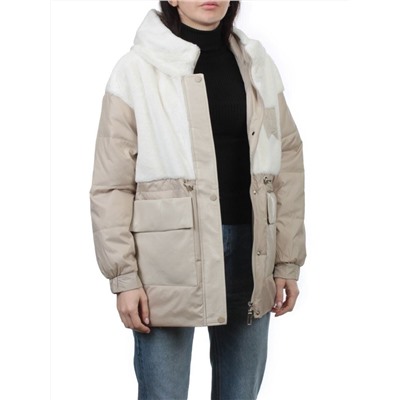 M24-209 BEIGE Куртка демисезонная женская (100 гр. холлофайбер)