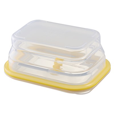Контейнер для переноски и хранения силиконовый прямоугольный складной Silikobox, 600 мл, желтый