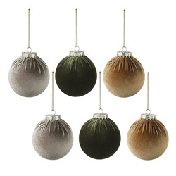 Набор ёлочных украшений Velvet Christmas из коллекции New Year Essential, 6 шт.