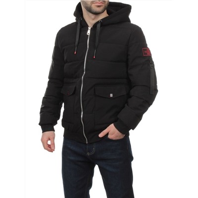 2172 BLACK Куртка мужская зимняя облегченная (150 гр. холлофайбер)