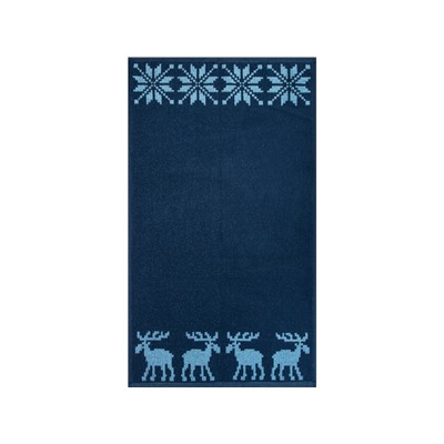 Полотенце махровое 6с103.412ж1 Расписные и олени(джинс) 50х90см