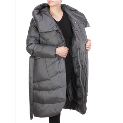 2237 DARK GRAY Пальто женское зимнее AKIDSEFRS (200 гр. холлофайбера)