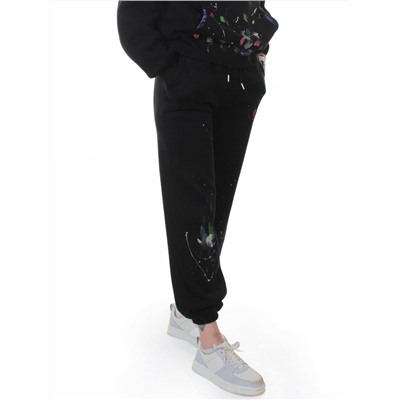 005 BLACK Костюм спортивный зимний женский (95% хлопок, 5% полиэстер)