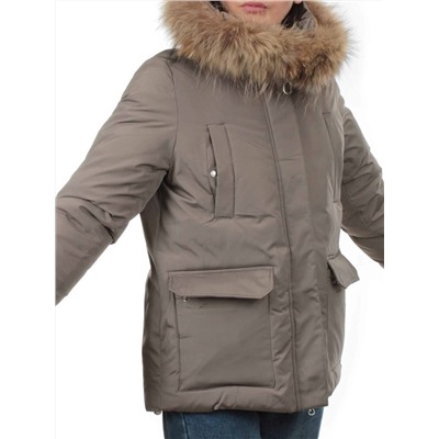 7368 GRAY/GREEN Куртка зимняя женская (200 гр. холлофайбер)