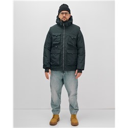 Куртка - жилетка трансформер с подогревом 2 в 1 мужская зимняя темно-синего цвета 6668TS