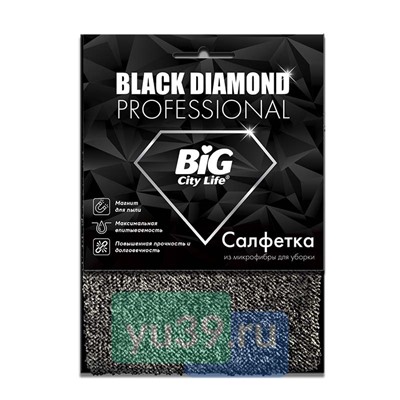 Салфетка BIG City микрофибра Black Diamond 1шт