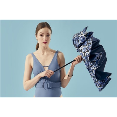 L929-4276 ChinaRose (Розы) Зонт женский механика Fulton