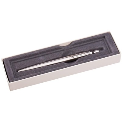 Ручка гелевая Parker "Jotter Stainless Steel CT" черная, 0,7мм, кнопочный механизм, подарочная упаковка