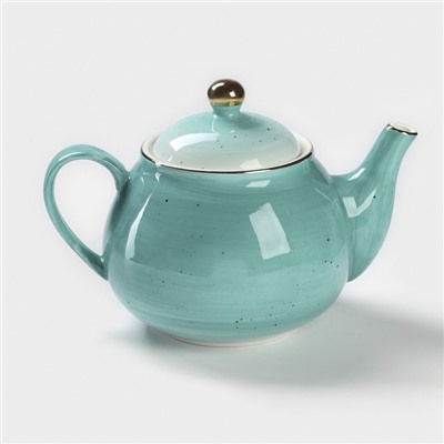 Заварочный чайник Доляна «Млечный путь», 900 мл, фарфор, бирюзовый