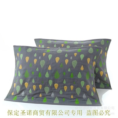 Zhiyang multi-layer gauze pillow towel jacquard factory price direct sale breathable sweat-absorbing soft anti-mites pure cotton jacquard technology
