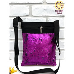 Сумка-планшет с пайетками на длинной ручке 22,5х27,5  см