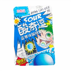 Кислые леденцы Hong Tai Kee со вкусом черники 26гр (20шт в блоке)