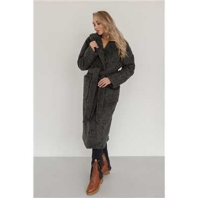 Шубка утеплённая 24558 (серо-зелёный)