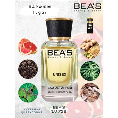 Beas U732 Bvlgarİ Le Gemme Tygar edp 50 ml, Парфюм унисекс Beas U732 создан по мотивам аромата Bvlgarİ Le Gemme Tygar
