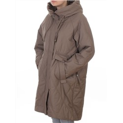 8010 LT. BROWN Куртка демисезонная женская (100 гр. холлофайбер)