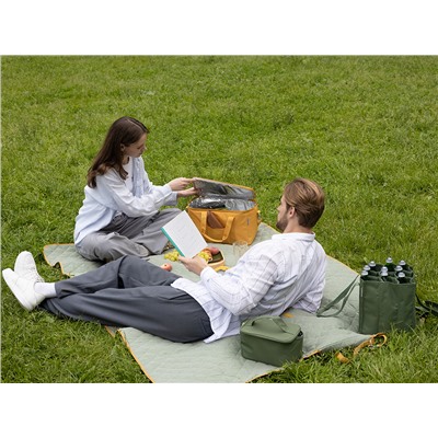 Термосумка для ланч-бокса/косметики/лекарств Smart Picnic, S, темно-зеленая