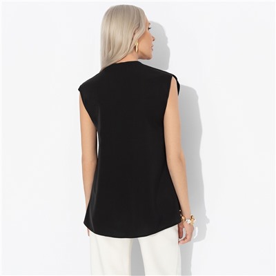 Блуза с воланами, Мелодия стиля (black)