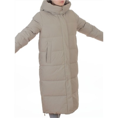L667 BEIGE Пальто зимнее женское (200 гр. холлофайбер)