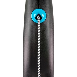 Рулетка Flexi Black Design XS (до 8 кг) 3 м трос, черный/голубой